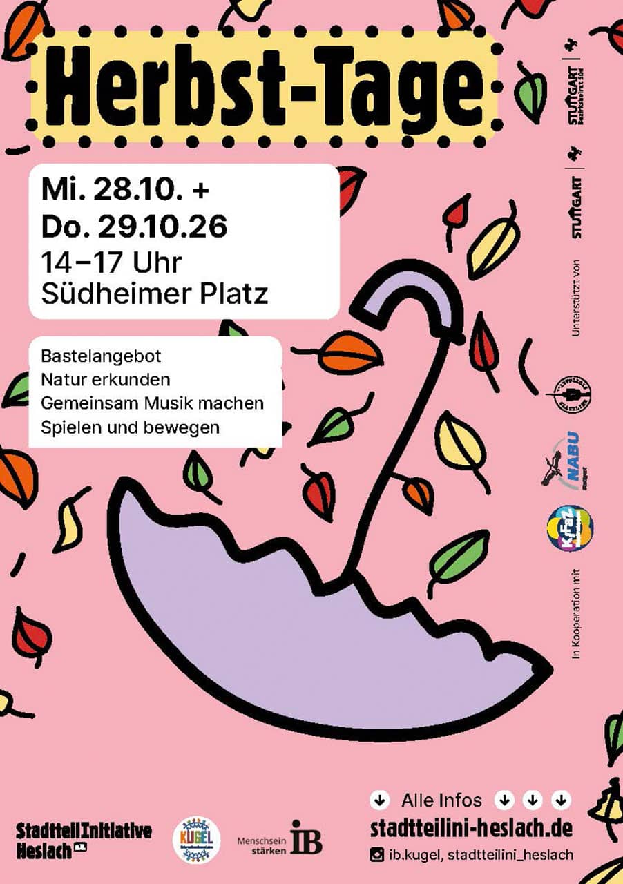 Stadtteilinitiative Stuttgart Herbsttage 178 Stadtteil Initiative Heslach Herbsttage Flyer A5 PROD