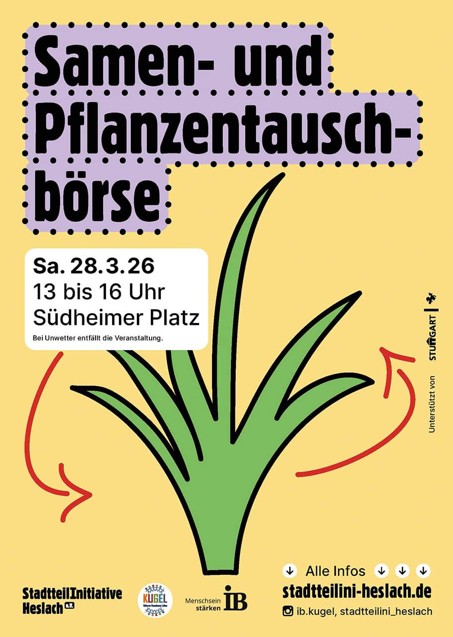 Stadtteilinitiative Stuttgart Pflanzentausch 178 Stadtteil Initiative Heslach Pflanzentausch Flyer A3 Druck
